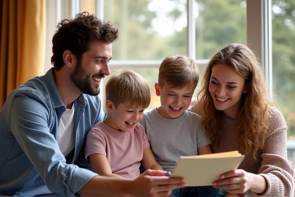Famille d'expatriés apprenant le français